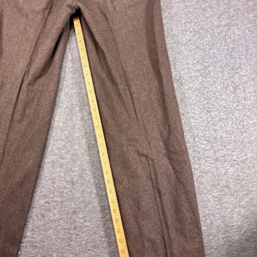 Vintage Wool Pleated Wide Leg Flowing Dress Pants Mens 34x30 Brown 70s Talon Zip